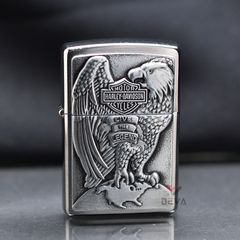 Zippo Ốp Emblem Đại Bàng & Logo Harley-Davidson Z75
