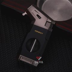Bật lửa ga Honest khò 1 tia kèm dao cắt chữ V BCZ 803
