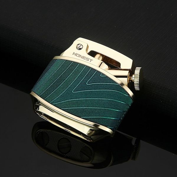 Bật lửa xăng đá Honest vỏ gỗ cao cấp đánh lửa tự động BCZ 808