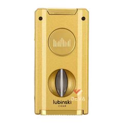 Bật lửa Lubinski khò 2 tia kèm dao cắt chữ V và đục Cigar YJA 10060