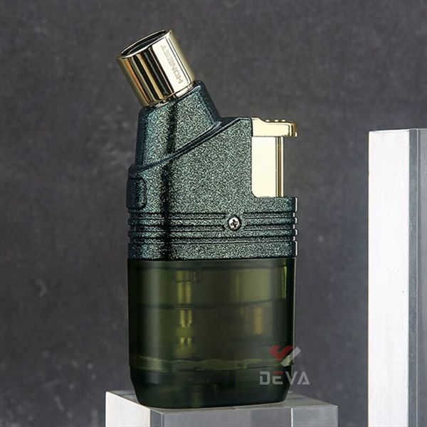 Bật lửa Honest khò 1 tia lửa chéo bình gas trong suốt BCZ 799