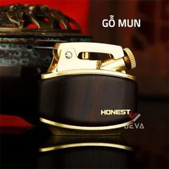 Bật lửa xăng đá Honest vỏ gỗ cao cấp đánh lửa tự động BCZ 808