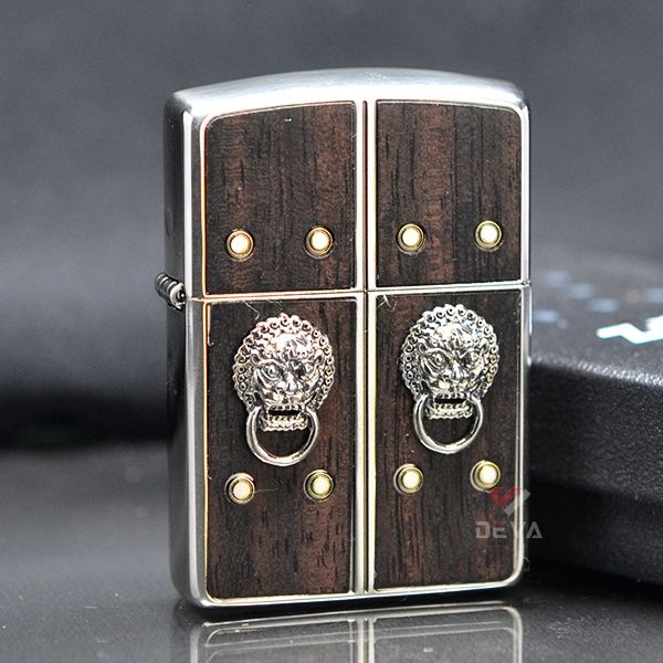 Zippo Armor ốp gỗ chủ đề Phật Giáo cánh cửa hạnh phúc ZN334