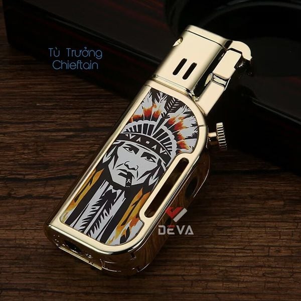 Bật lửa gas đá Honest 2 kiểu lửa kèm đục kép cho Cigar BCZ 832