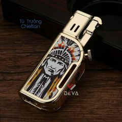 Bật lửa gas đá Honest 2 kiểu lửa kèm đục kép cho Cigar BCZ 832