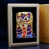 Zippo Bọc Lưới Mạ Vàng Đầu Sư Tử Nhả Chữ Tài Lộc ZN163