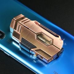 Bật lửa khò 2 tia chéo Cohiba ga trong suốt kèm đục COB 160