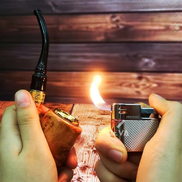 Bật lửa hút tẩu chính hãng Honest ngọn lửa chéo BCZ 827