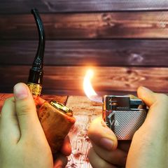 Bật lửa hút tẩu chính hãng Honest ngọn lửa chéo BCZ 827