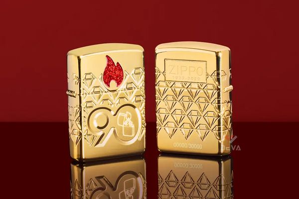 Zippo Mạ Vàng Kỷ Niệm 90th Limited Edition 2022 Collectible Z09