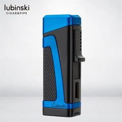 Bật lửa chính hãng Lubinski khò 3 tia kèm đục và kệ Cigar YJA 10019