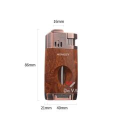 Bật lửa Honest khò 2 tia kèm dao cắt chữ V cho Cigar BCZ 834
