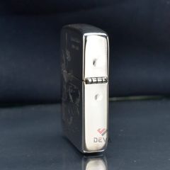 Zippo Bạc Khối Tái Bản 1941 Khắc Cá Chép Đầm Sen BK37