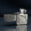 Zippo Bạc Khối Tái Bản 1941 Khắc Cá Chép Đầm Sen BK37