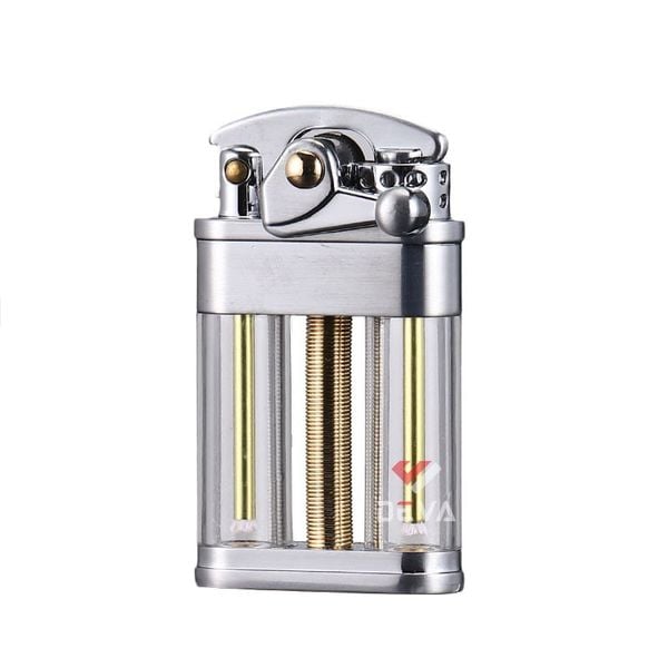 Bật lửa xăng đá chính hãng Zorro 2 bình chứa trong suốt đánh lửa bán tự động Z721