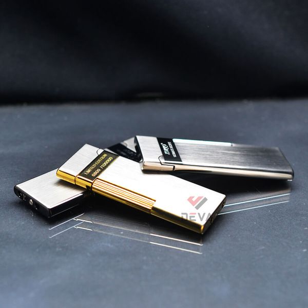 Bật lửa ga đá Zorro siêu mỏng vân xước số giới hạn ZC10