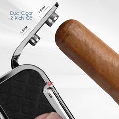 Bật lửa gas đá Honest 2 kiểu lửa kèm đục kép cho Cigar BCZ 832