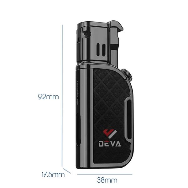 Bật lửa gas đá Honest 2 kiểu lửa kèm đục kép cho Cigar BCZ 832