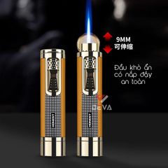 Bật lửa gas Honest khò đại 1 tia kèm que xiên và đục Cigar Cigar BCZ 852