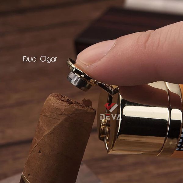 Bật lửa gas Honest khò đại 1 tia kèm que xiên và đục Cigar Cigar BCZ 852