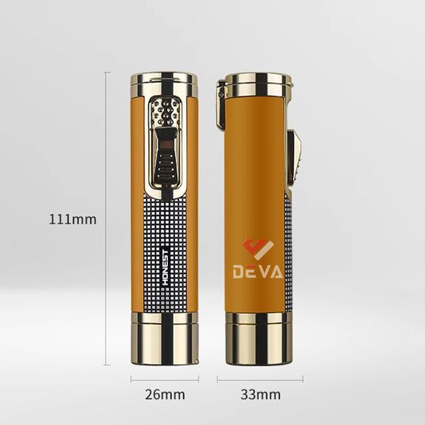 Bật lửa gas Honest khò đại 1 tia kèm que xiên và đục Cigar Cigar BCZ 852