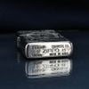 Zippo Bạc Khối Tái Bản 1937 Vintage Chặt Góc Khắc Đức Phật A Di Đà BK86