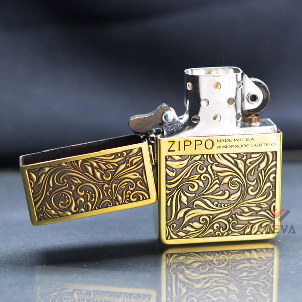 Zippo Tái Bản 1935 Hoa Văn Cổ Điển Số Giới Hạn ZN134