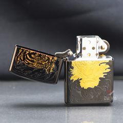 Bật Lửa Chính Hãng Zorro Bản Giới Hạn Khắc Đầu Hổ Mạ Vàng Z92128