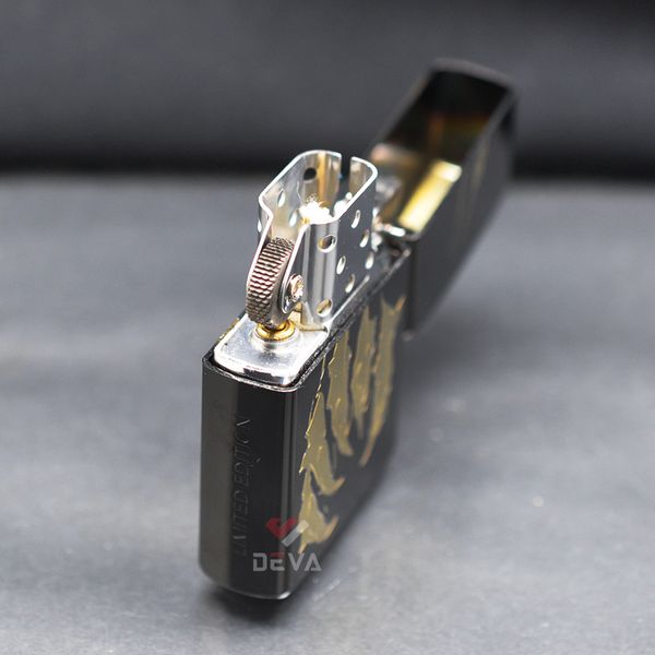 Bật Lửa Chính Hãng Zorro Bản Giới Hạn Khắc Đầu Hổ Mạ Vàng Z92128