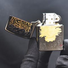 Bật Lửa Chính Hãng Zorro Bản Giới Hạn Khắc Đầu Hổ Mạ Vàng Z92128