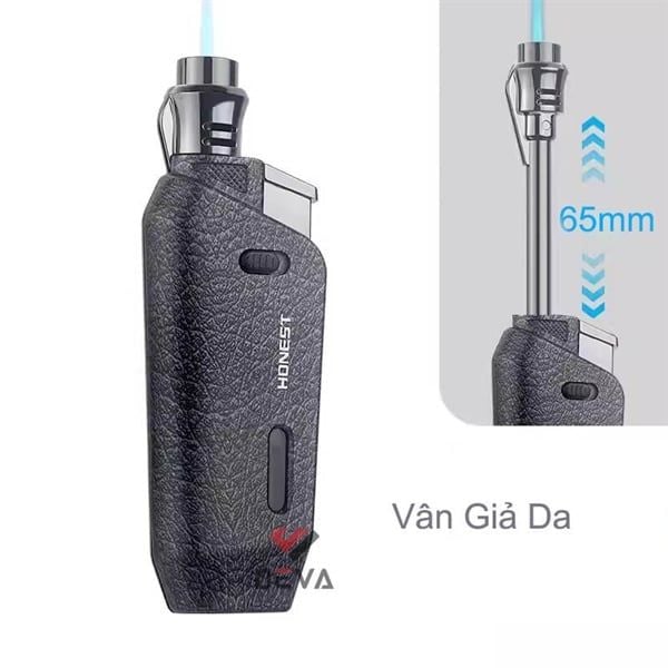 Bật lửa chính hãng Honest khò 1 tia đầu kéo dài có khóa gas BCZ 820