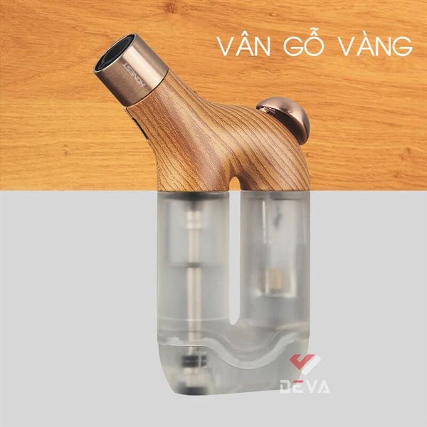 Bật lửa Honest khò 1 tia bình gas trong suốt hiện đại BCZ 826