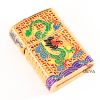 Bật lửa xăng đá Chief bọc lưới hoa văn chủ đề rồng xanh CF1269-1270