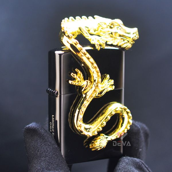 Bật lửa Zorro Ốp Tượng Rồng Uốn Lượn Bản Giới Hạn Z91321