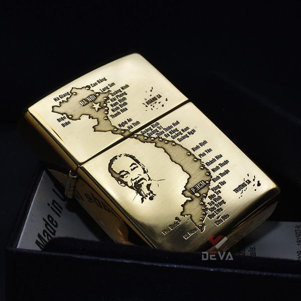 Set Zippo Khắc CNC Chủ Đề Bản Đồ Việt Nam ZK164