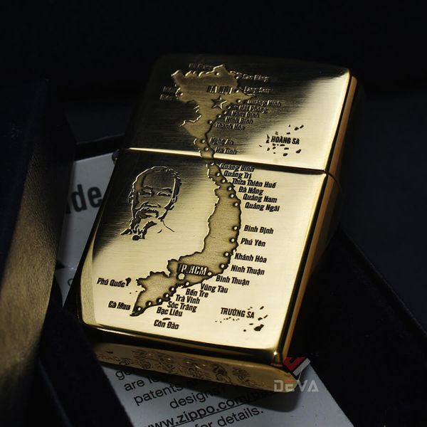 Set Zippo Khắc CNC Chủ Đề Bản Đồ Việt Nam ZK164