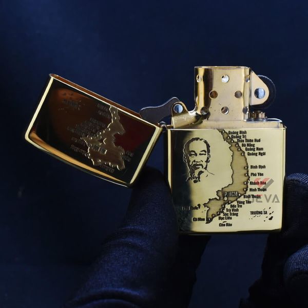 Set Zippo Khắc CNC Chủ Đề Bản Đồ Việt Nam ZK164