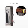 Bật lửa chính hãng Lubinski khò 3 tia kèm đục và kệ Cigar YJA 10019