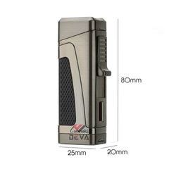 Bật lửa chính hãng Lubinski khò 3 tia kèm đục và kệ Cigar YJA 10019