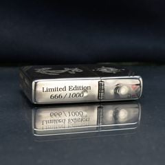 Zippo Bạc Khối Chặt Góc Khắc Hình Thuyền Buồm BK29