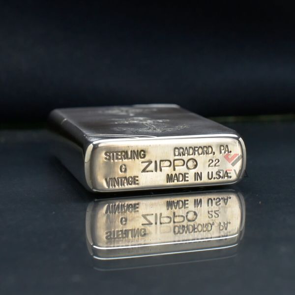 Zippo Bạc Khối Chặt Góc Khắc Hình Thuyền Buồm BK29
