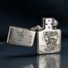 Zippo Bạc Khối Chặt Góc Khắc Hình Thuyền Buồm BK29