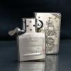 Zippo Bạc Khối Chặt Góc Khắc Hình Thuyền Buồm BK29