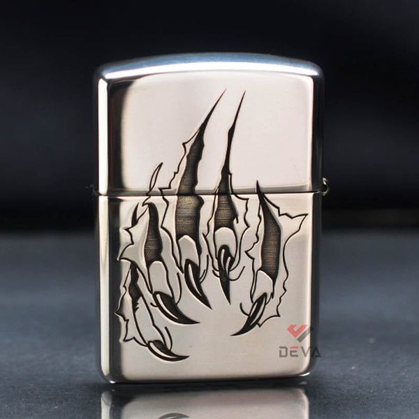 Zippo Bạc Khối Armor Khắc Chủ Đề Mãnh Hổ BK83