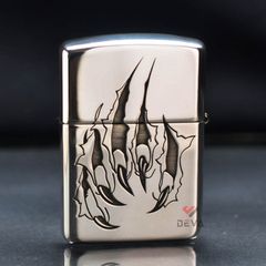 Zippo Bạc Khối Armor Khắc Chủ Đề Mãnh Hổ BK83