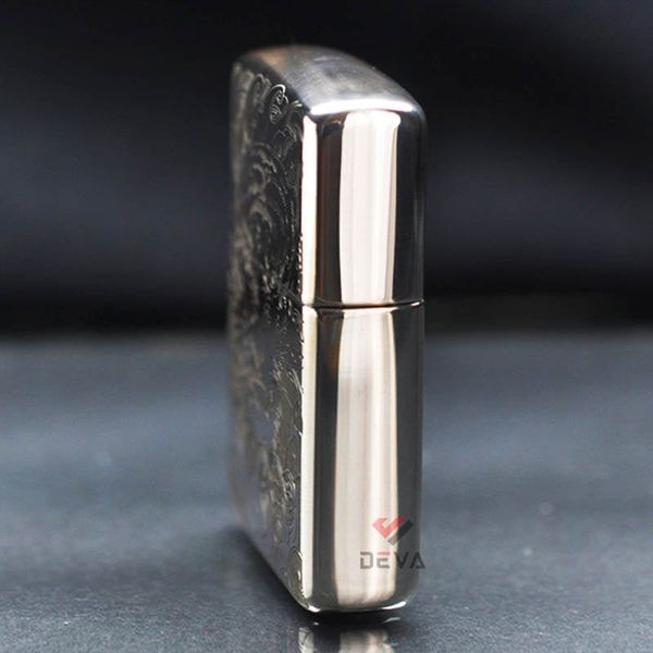 Zippo Bạc Khối Armor Khắc Chủ Đề Mãnh Hổ BK83