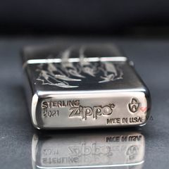 Zippo Bạc Khối Armor Khắc Chủ Đề Mãnh Hổ BK83