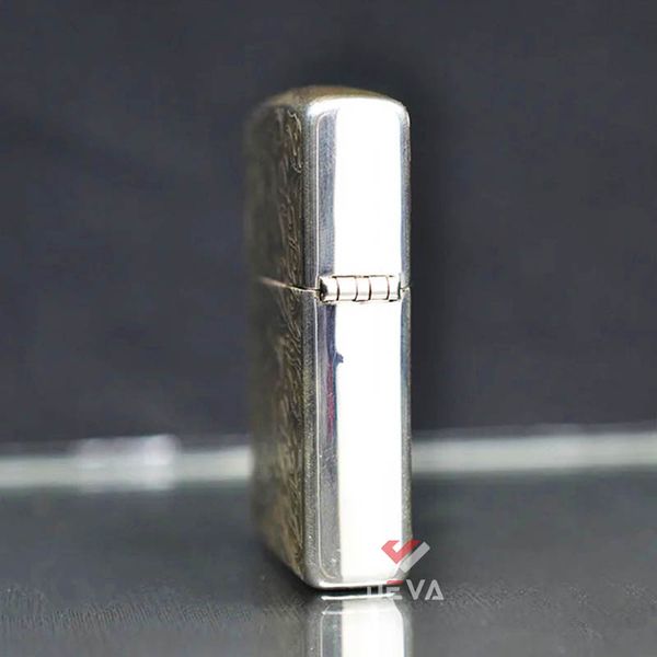 Zippo Bạc Khối Khắc Hoa Văn Cổ Điển Các Mặt BK57