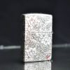 Zippo Bạc Khối Khắc Hoa Mẫu Đơn Các Mặt BK51