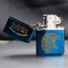 Zippo Xanh Sapphire Khắc Chim Ưng ZK112